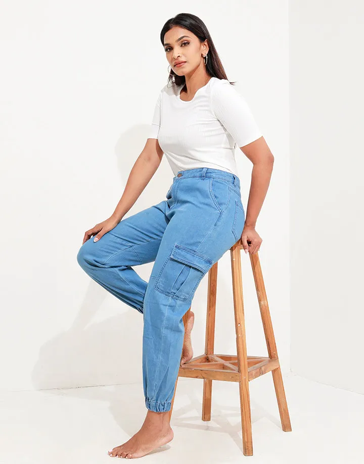 Reviz Cargo Jeans with Elastic Hem