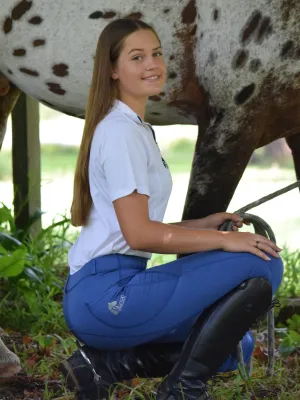 Riding tights in Dutch Blue - With or Without Silicone Seat