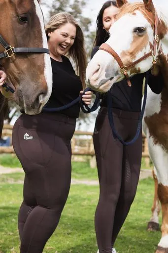 Riding tights in Java Brown. In sizes 6 to 28