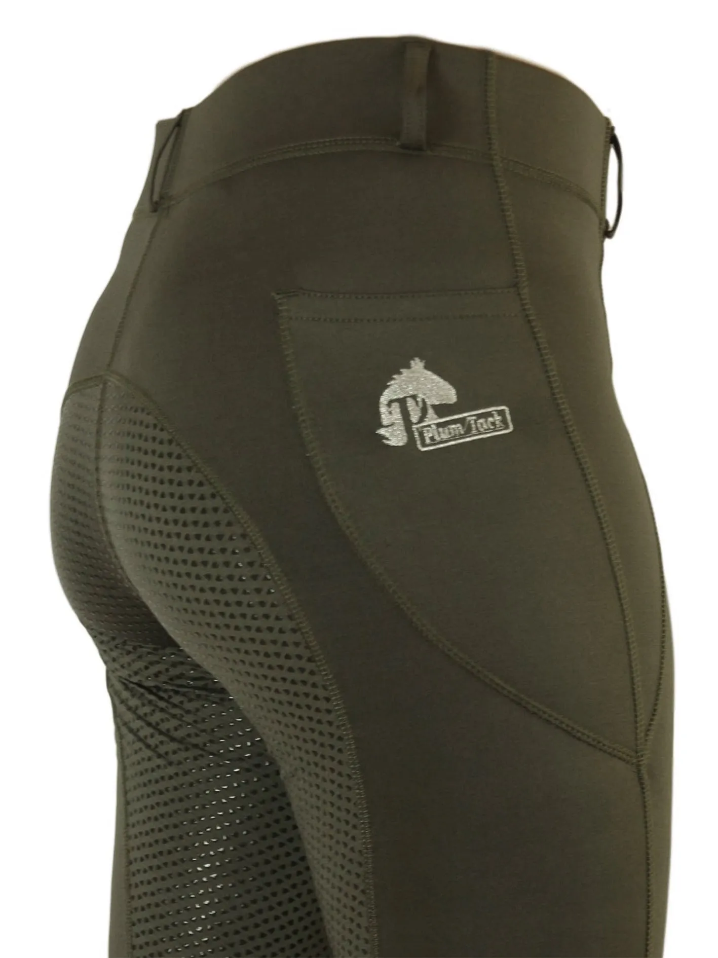 Riding Tights in Olive - With or Without Silicone Seat