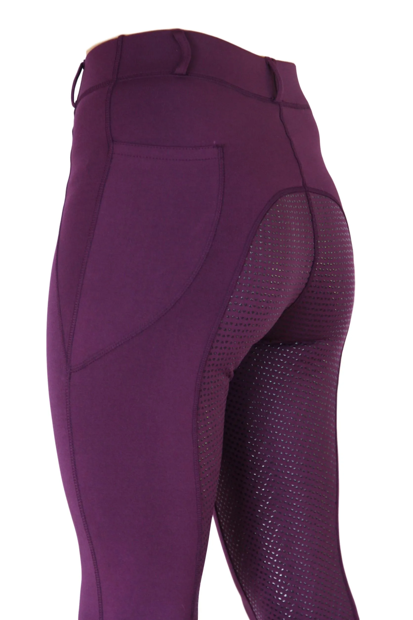 Riding Tights in Wine - With or Without Silicone Seat