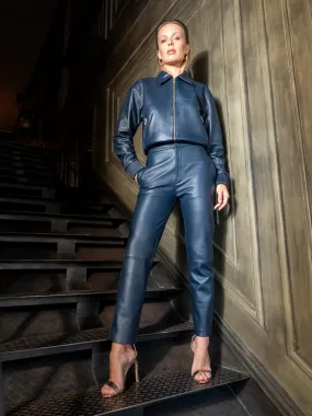 ROMEE LEATHER BOMBER - ECLIPSE