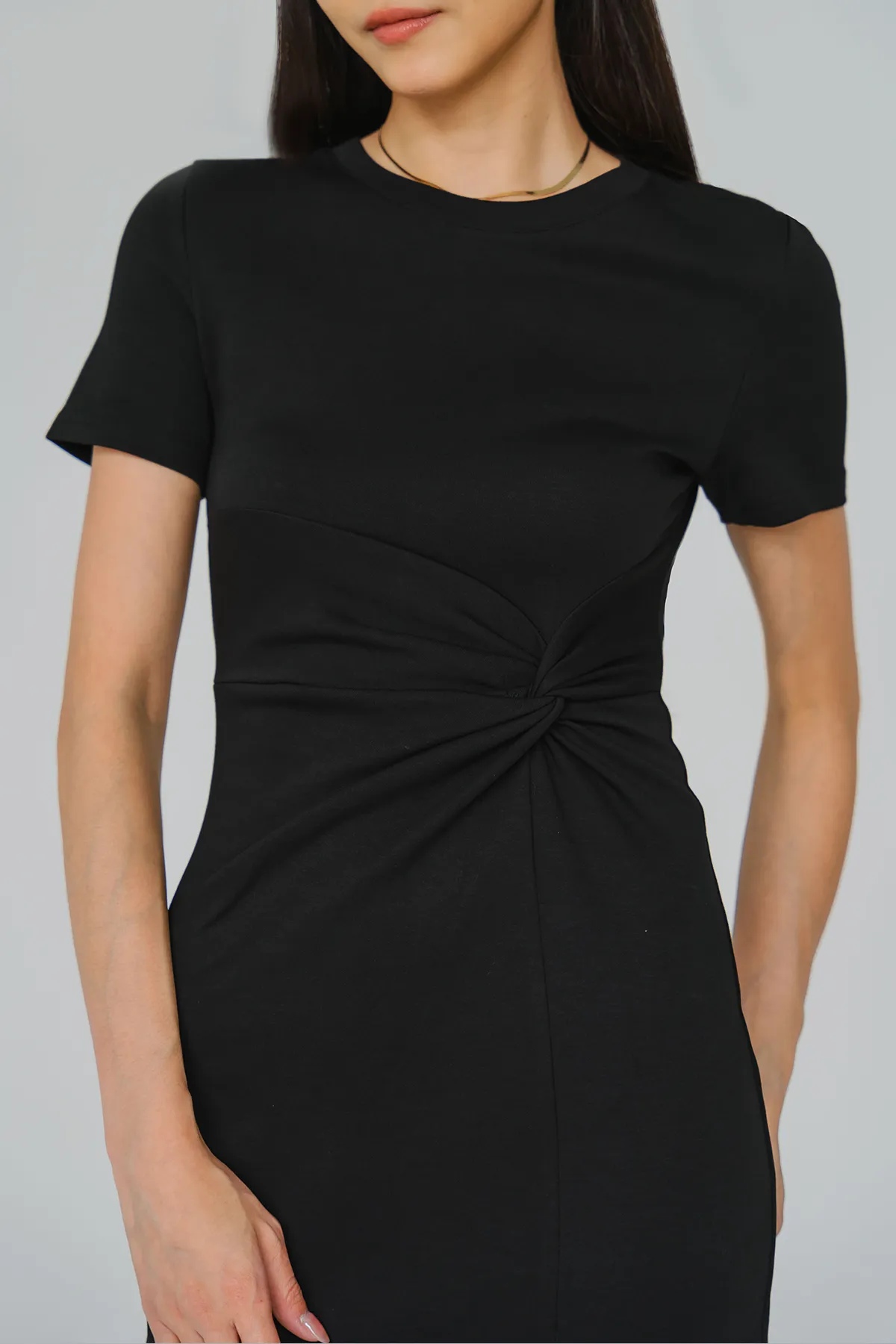 Round The Clock Midi Dress (Black)