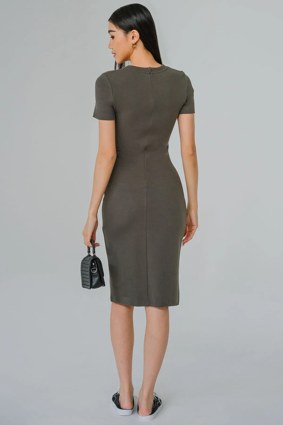 Round The Clock Midi Dress (Dark Grey)