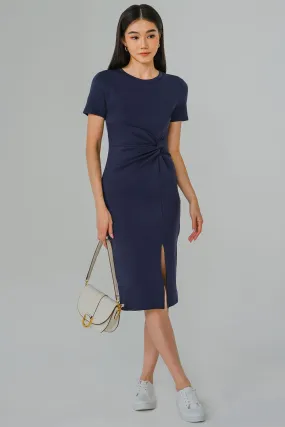 Round The Clock Midi Dress (Navy)