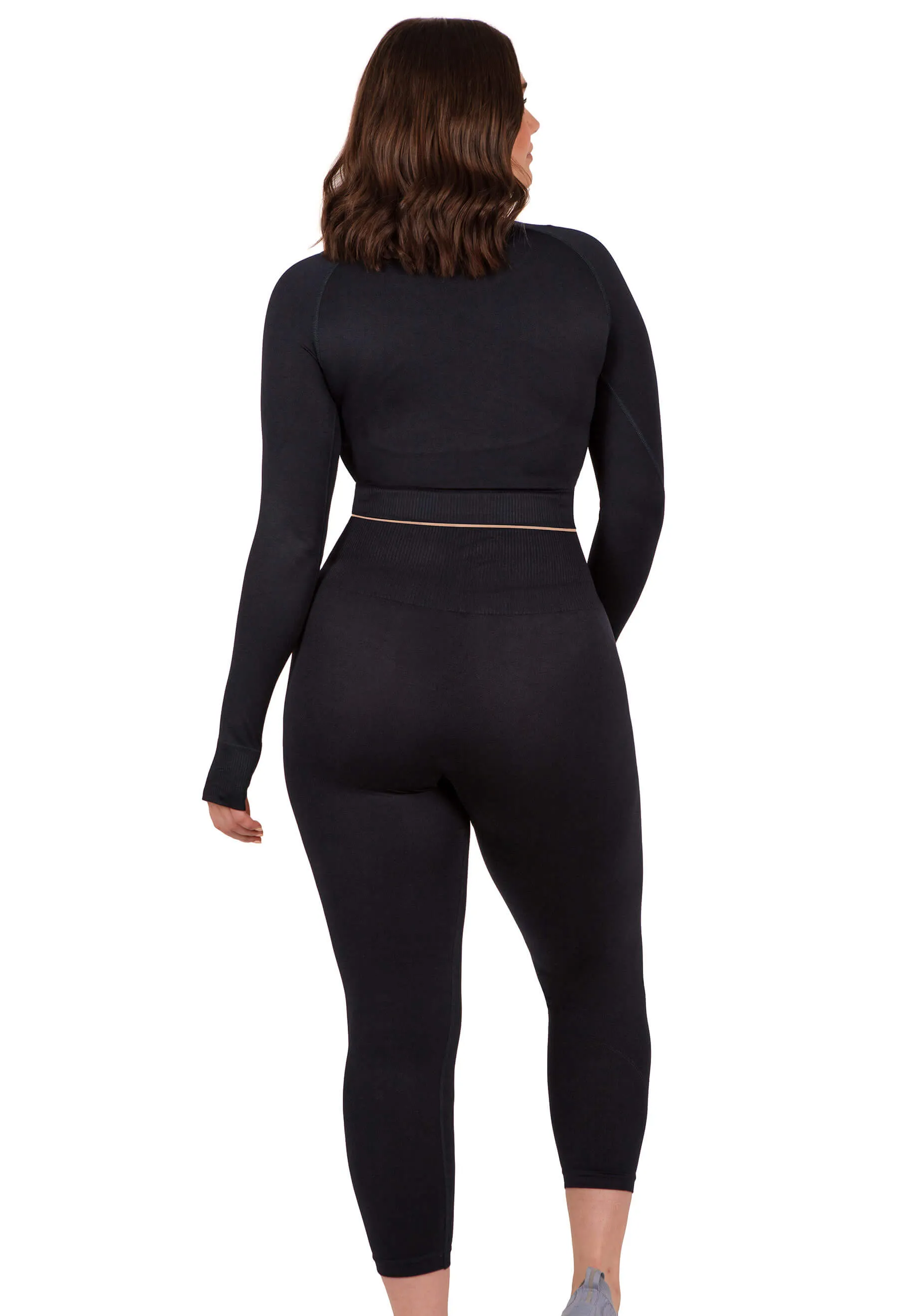 Seamless Long Sleeve Crop Thermal Top - 2 Pack