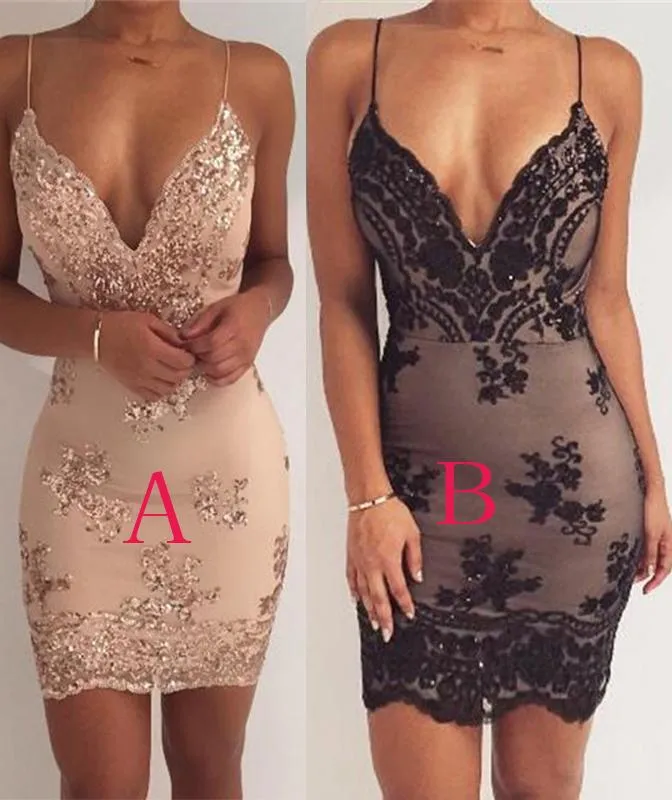 Sheath Spaghetti Straps Short Homecoming Dress Bodycon Party Dress