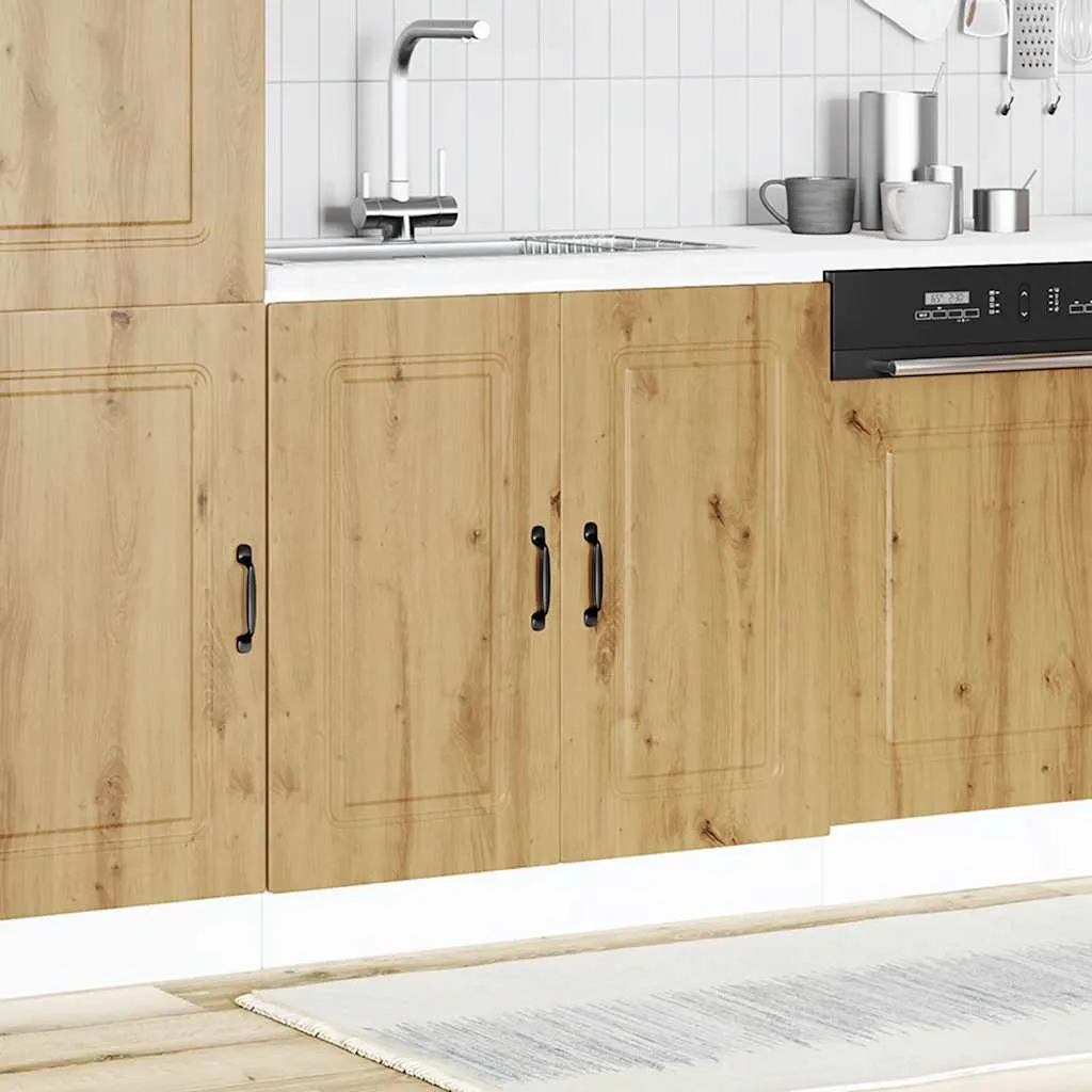 Sink Base Cabinet Kalmar Artisan Oak 80x46x81.5 cm Engineered Wood