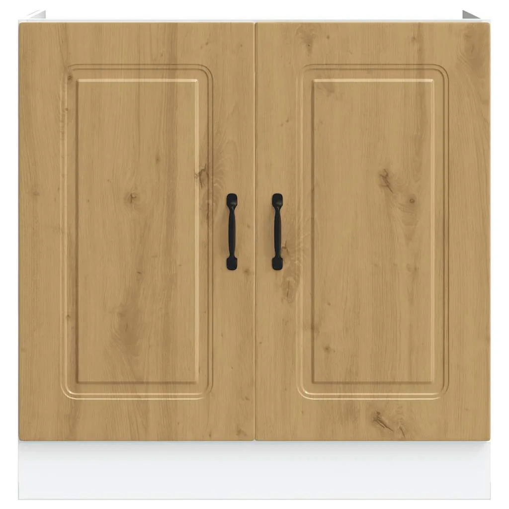 Sink Base Cabinet Kalmar Artisan Oak 80x46x81.5 cm Engineered Wood