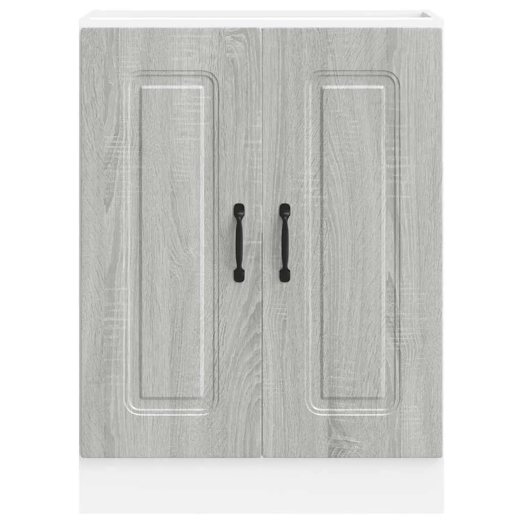 Sink Base Cabinet Kalmar Grey Sonoma 60x46x81.5 cm Engineered Wood