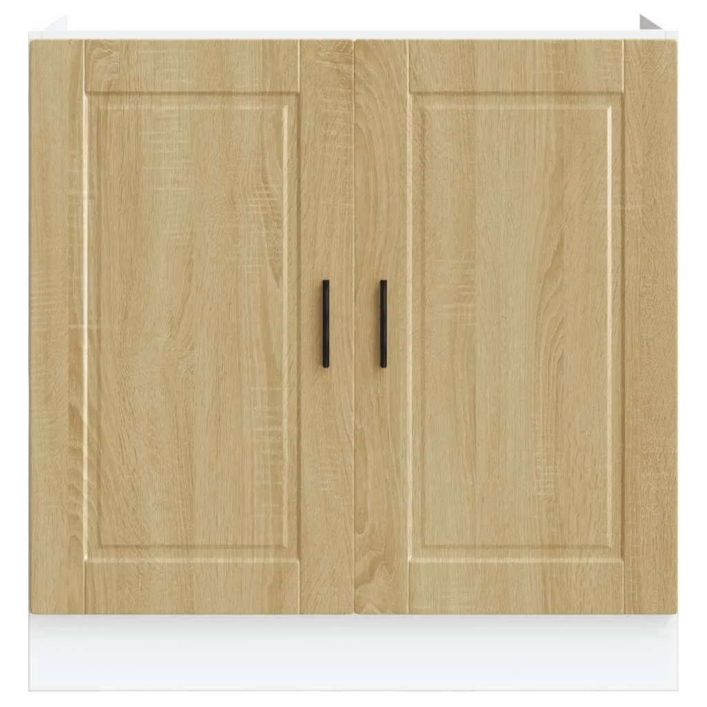 Sink Base Cabinet "Porto" Sonoma Oak 80x46x81.5 cm Engineered Wood