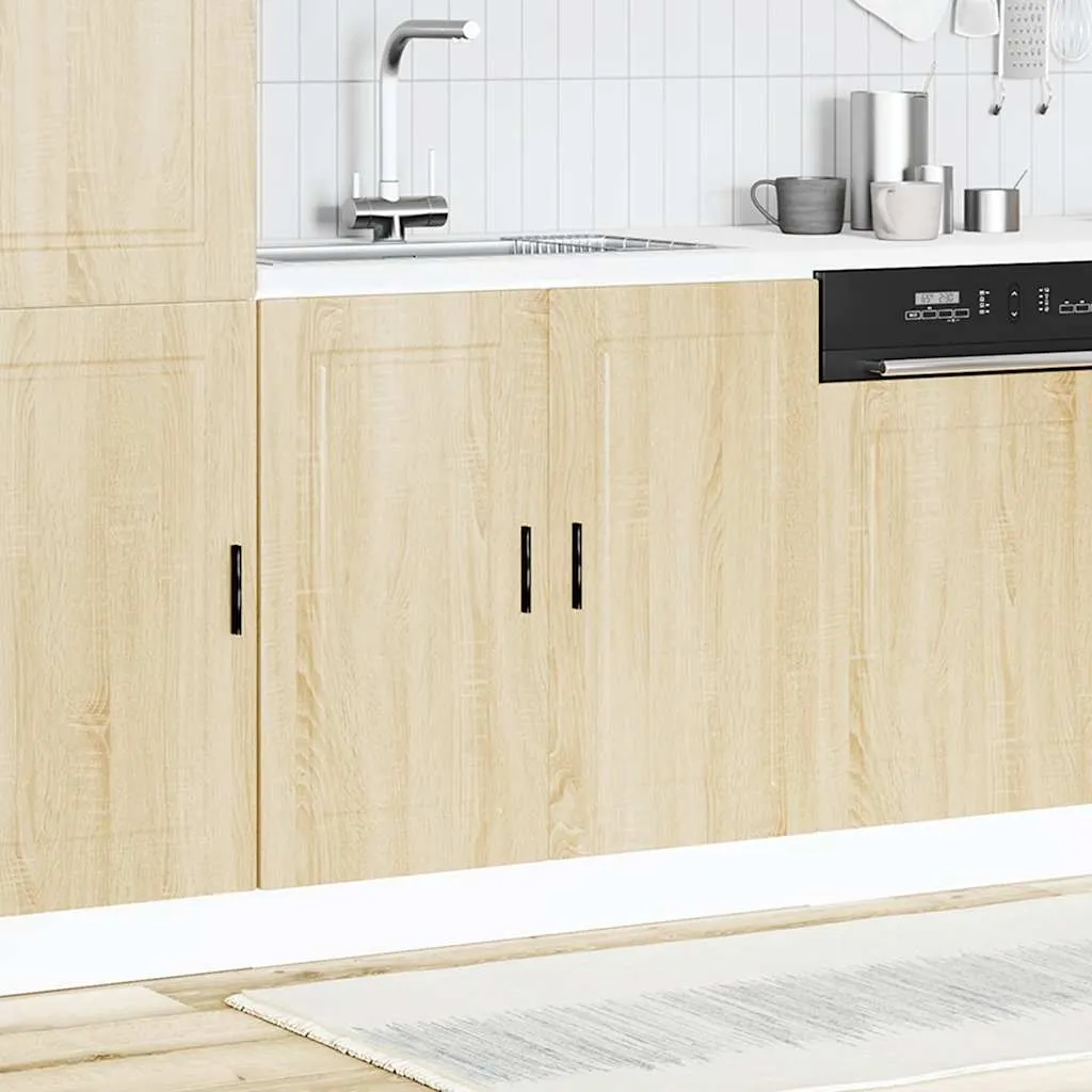 Sink Base Cabinet "Porto" Sonoma Oak 80x46x81.5 cm Engineered Wood