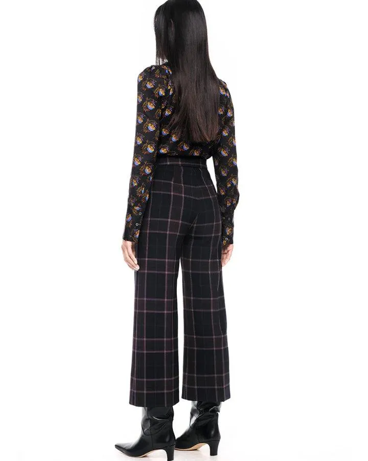 Smythe Rosewood Plaid Wide Leg Culotte