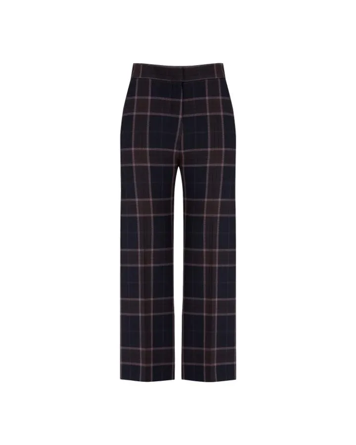 Smythe Rosewood Plaid Wide Leg Culotte