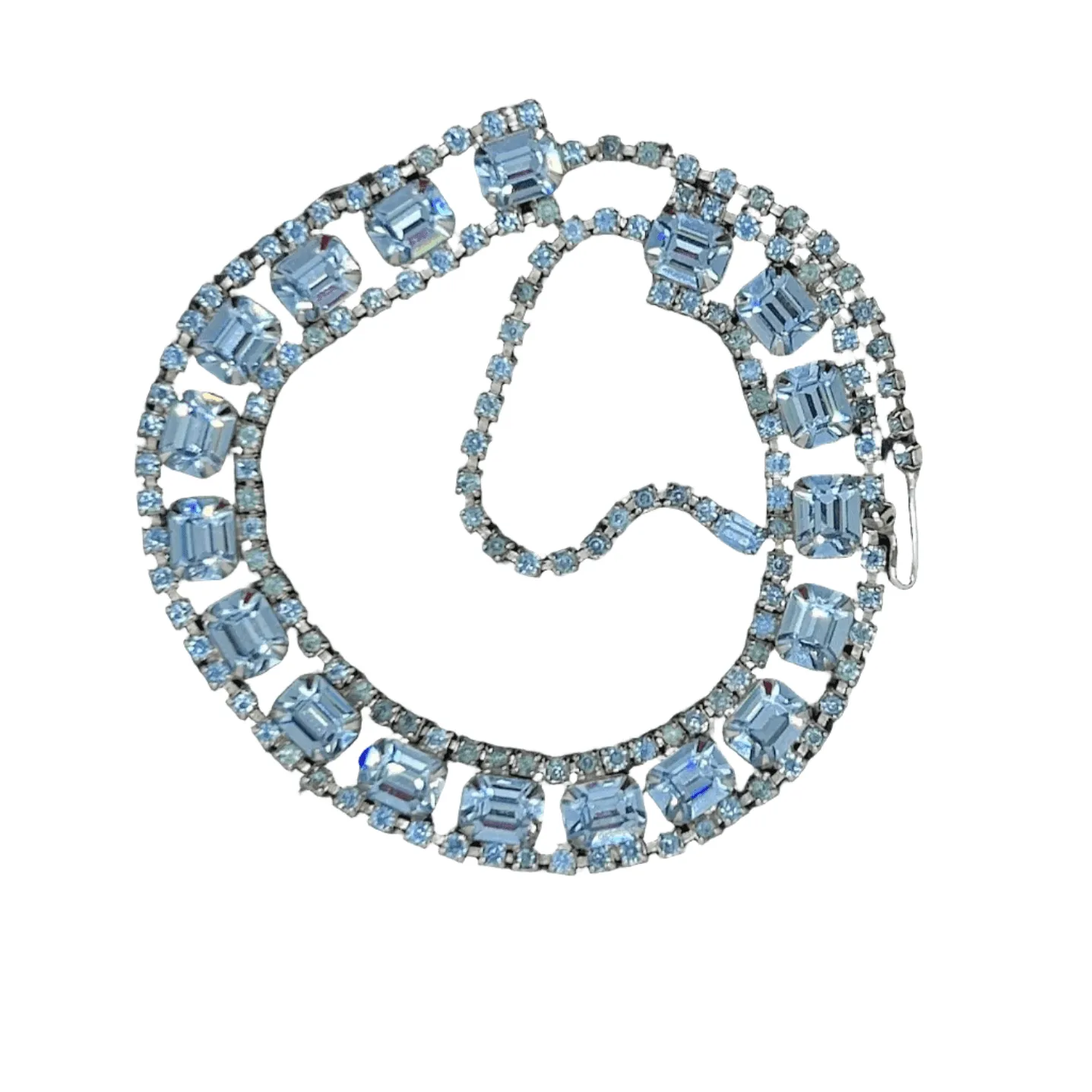 Sparkling Baby Blue Rhinestone Necklace Choker