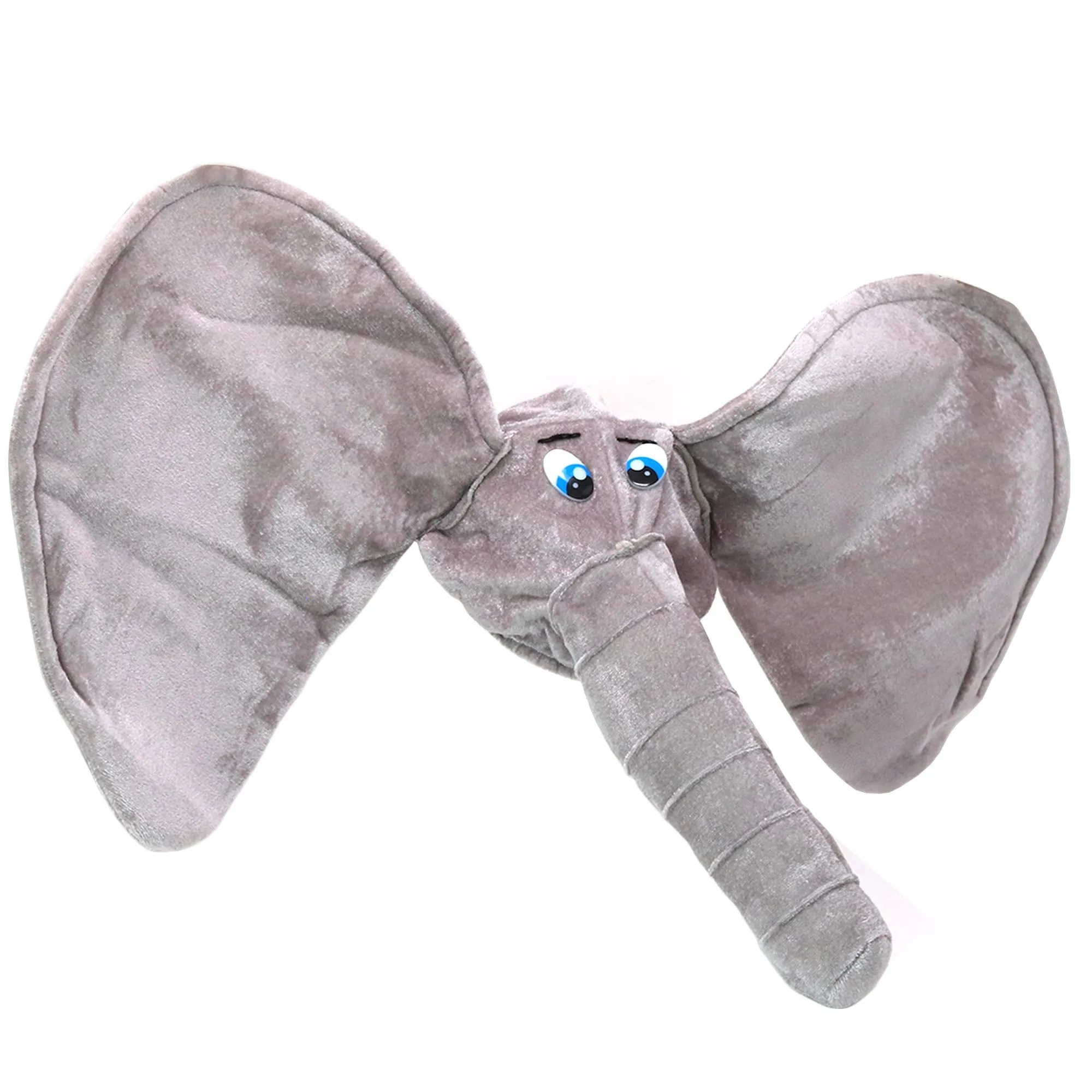 Stuffed Elephant Costume Hat - Plush Animal Funny Costume Accessories Hat - 1 Piece Grey