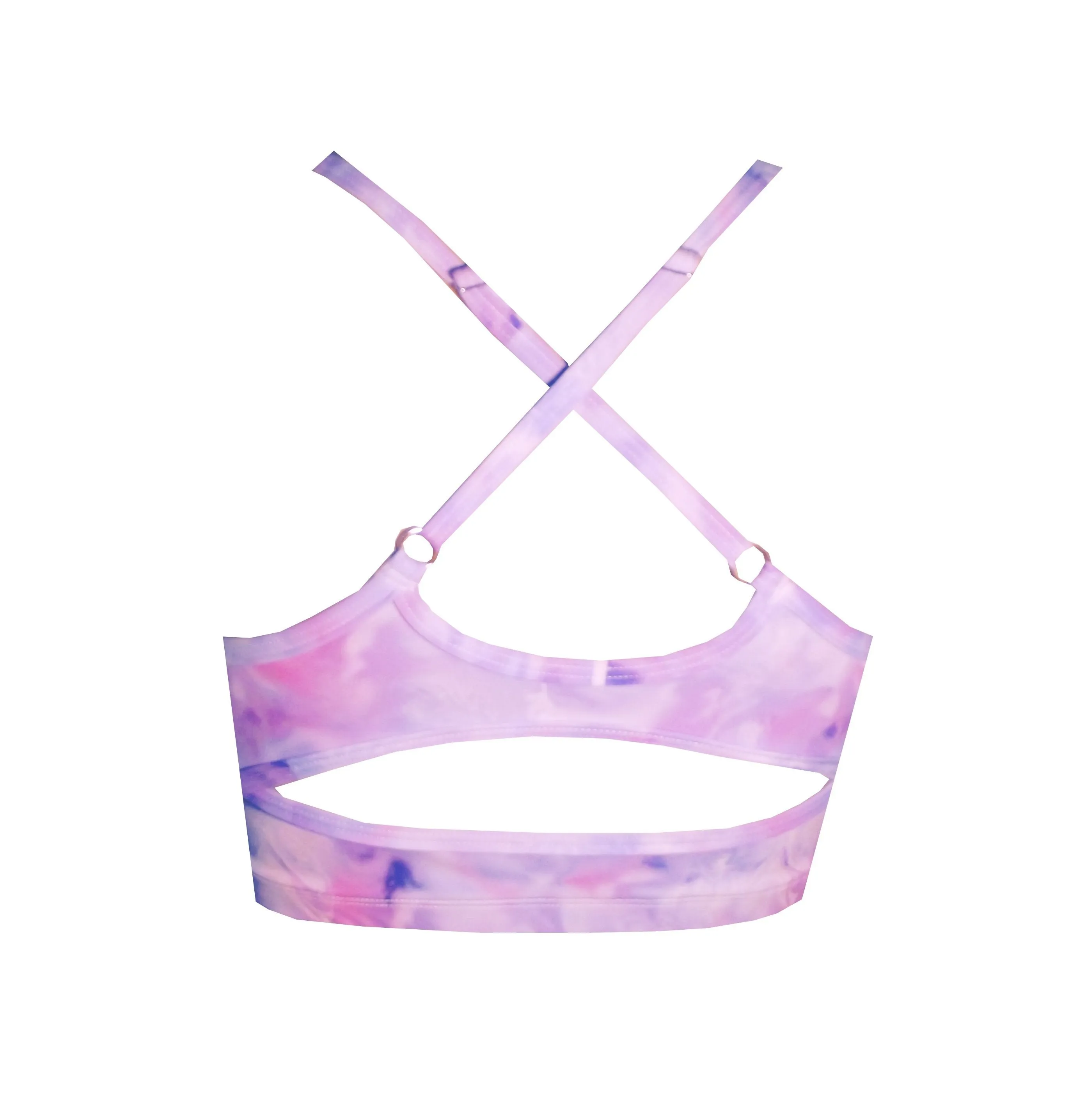 Summer Print Sports Crop Top featuring cutout racerback BK140Sum