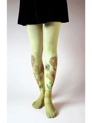 Sunflowers by van Gogh printed Art Tights