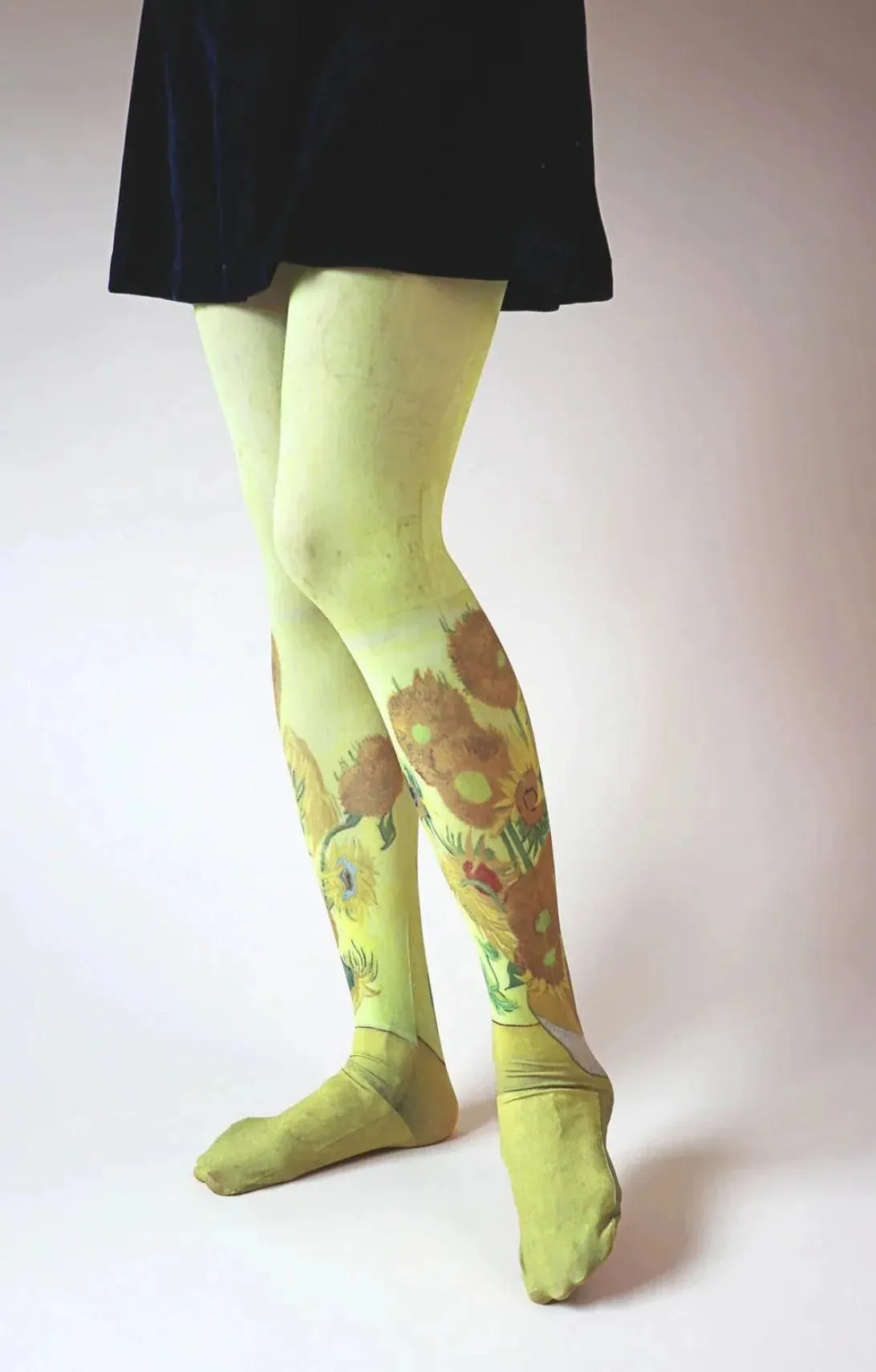 Sunflowers by van Gogh printed Art Tights