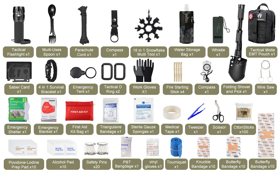 Tactical 3.0 First Aid Kit 203 Stealth Angel Survival