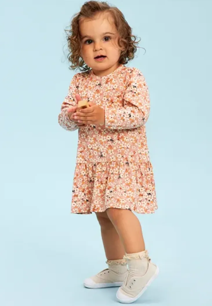 The Filia Dress - Pink Floral - BABY