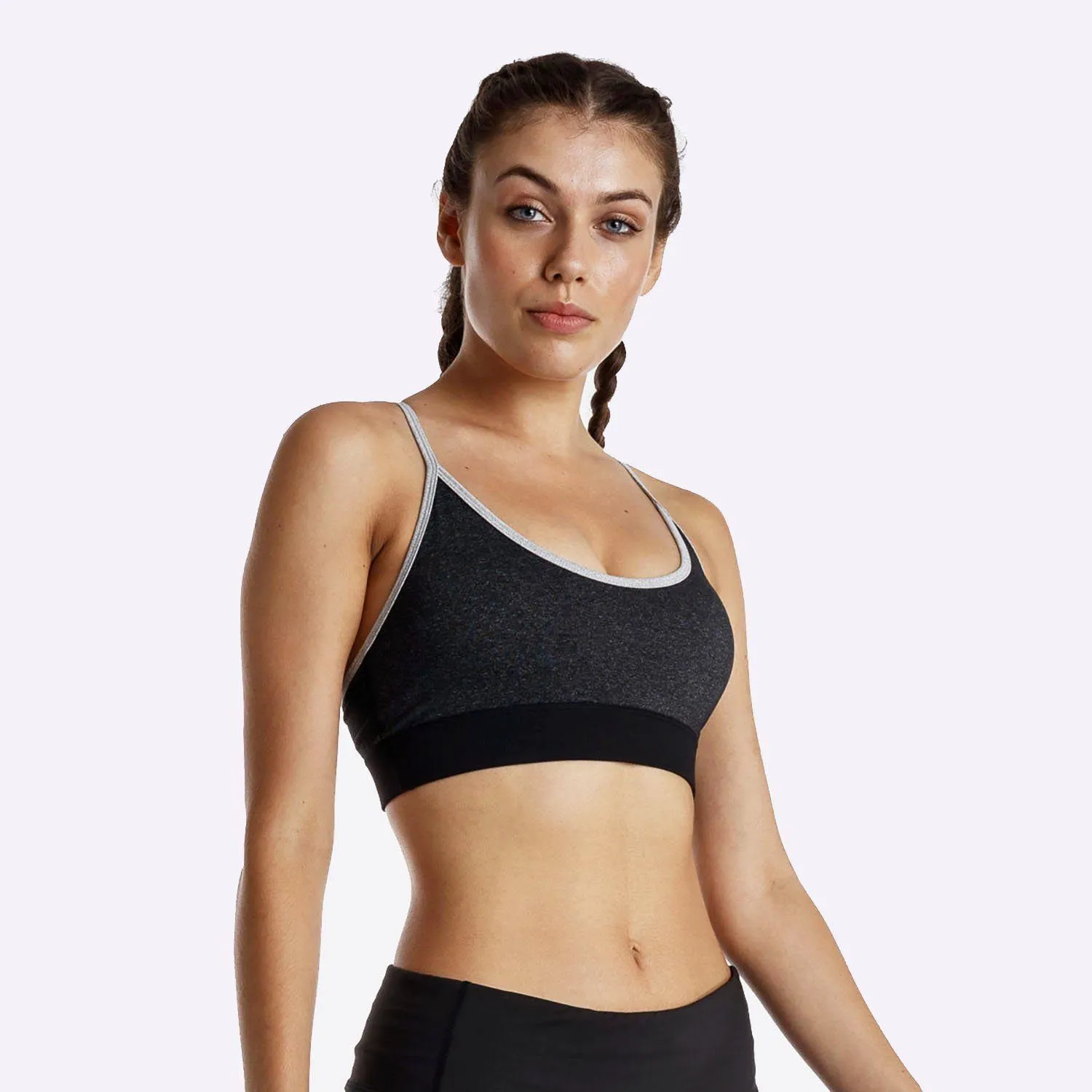 The WOD Life - Women's Swift Bra - Charcoal/Black