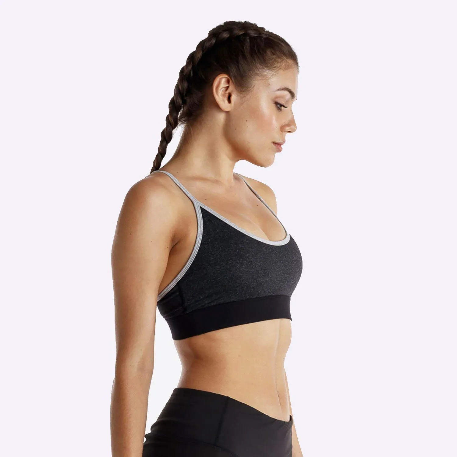 The WOD Life - Women's Swift Bra - Charcoal/Black