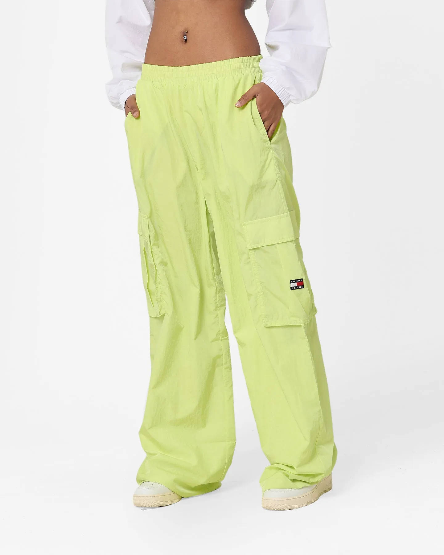 Tommy Jeans Women's Claire High Rise Wide Track Pants Light Citrus