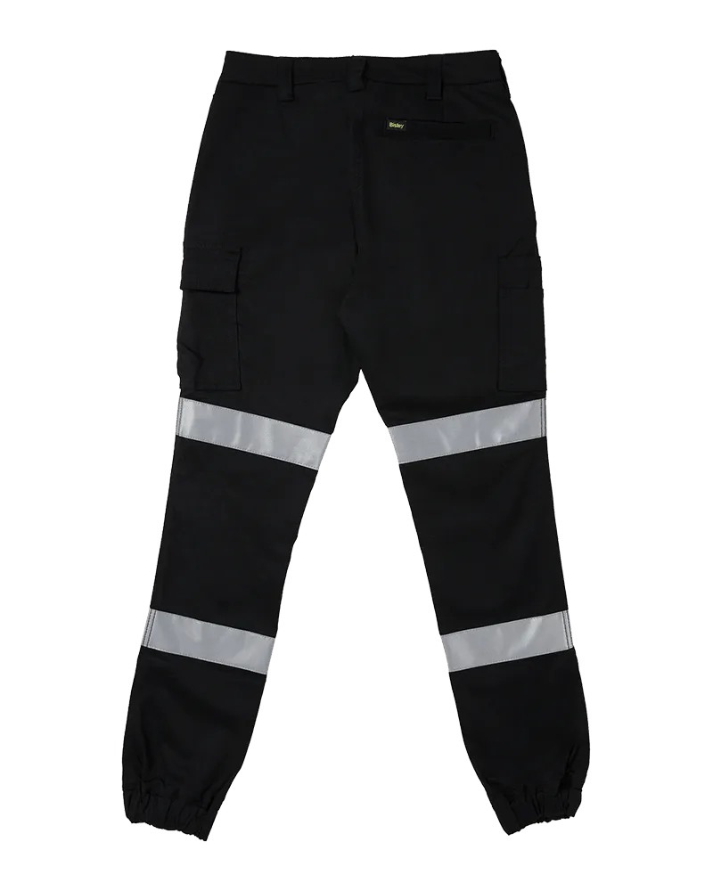 Tradies Womens Taped Cotton Cargo Cuffed Pants Value Pack - Black