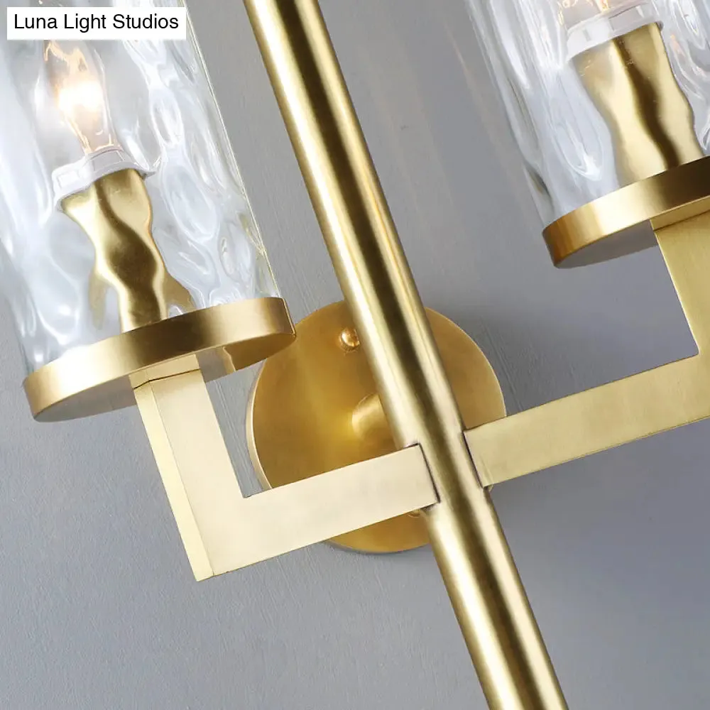 Traditional Dimpled Blown Glass Gold Sconce - Wall Mounted Lighting (1/2 Heads)