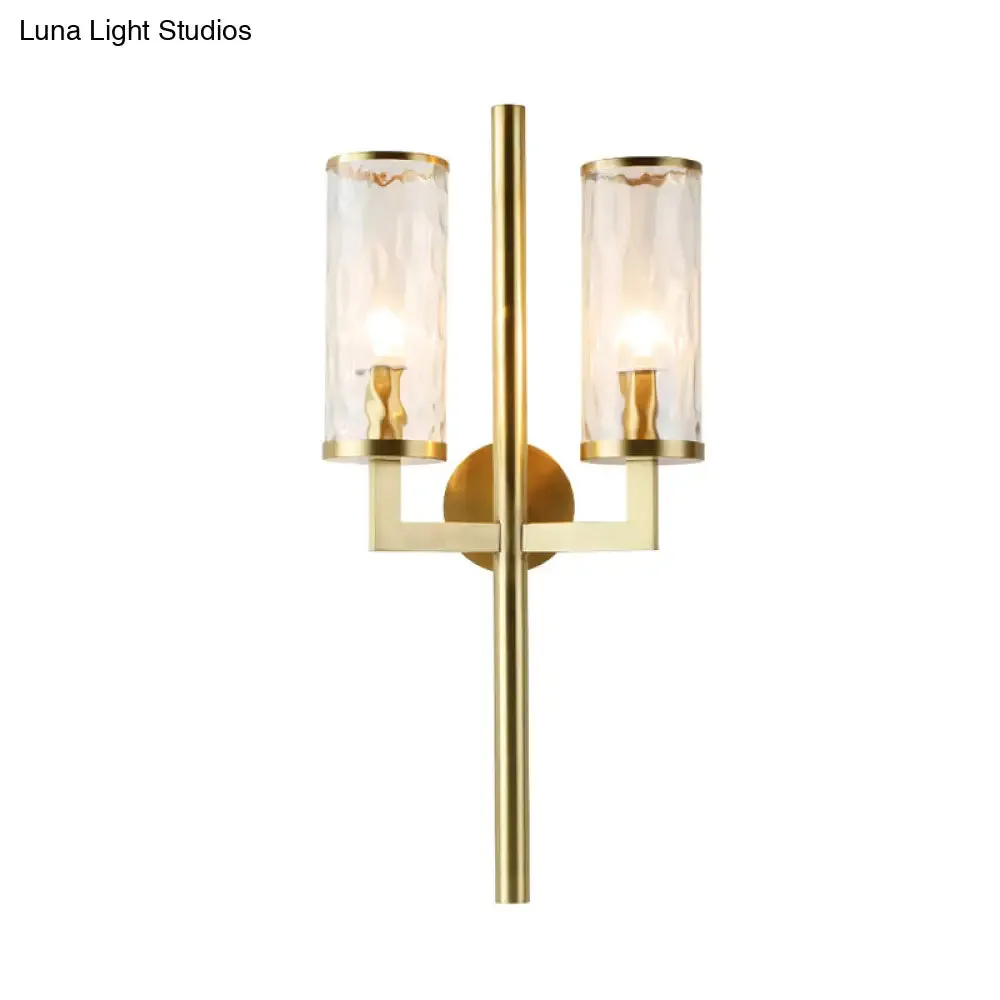 Traditional Dimpled Blown Glass Gold Sconce - Wall Mounted Lighting (1/2 Heads)