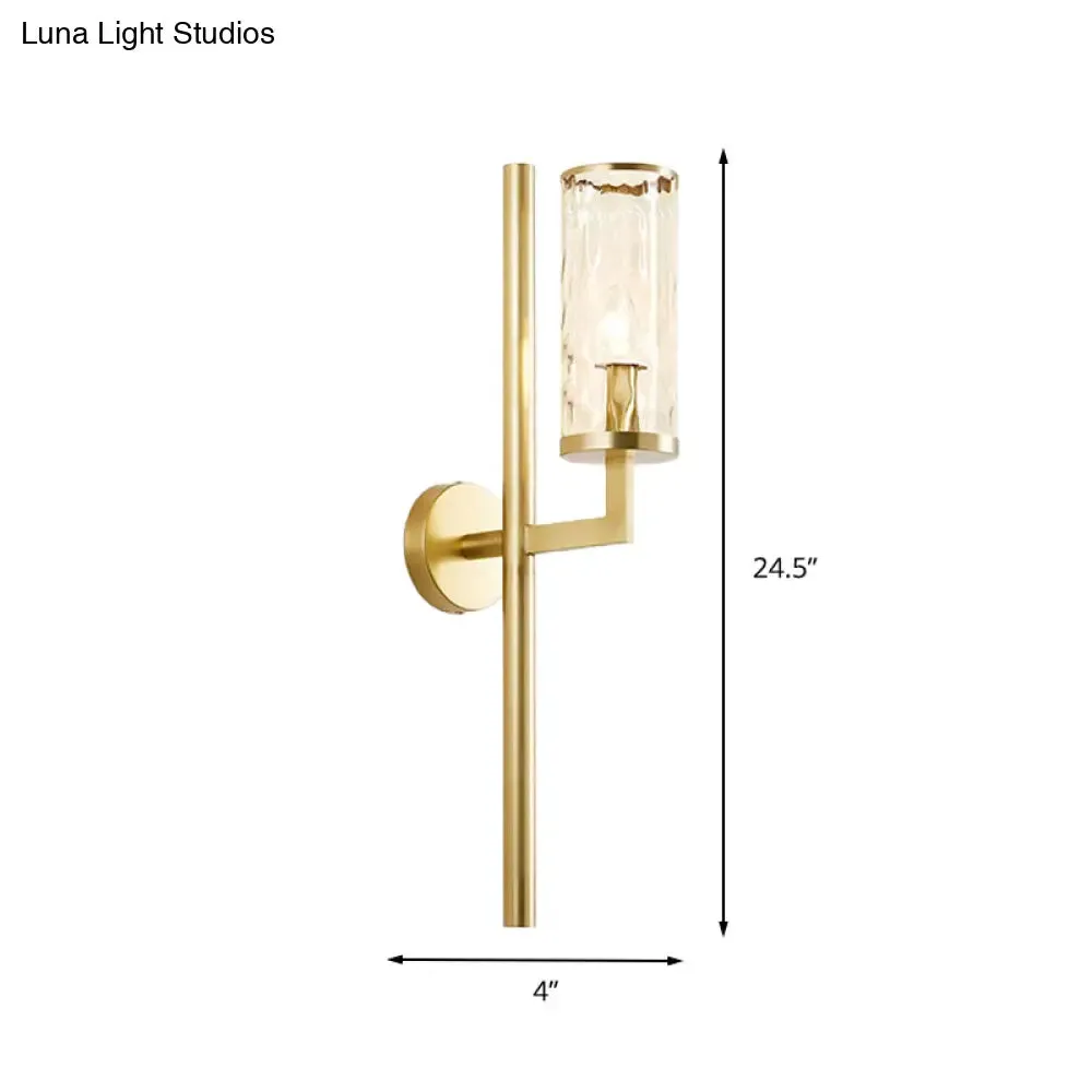 Traditional Dimpled Blown Glass Gold Sconce - Wall Mounted Lighting (1/2 Heads)