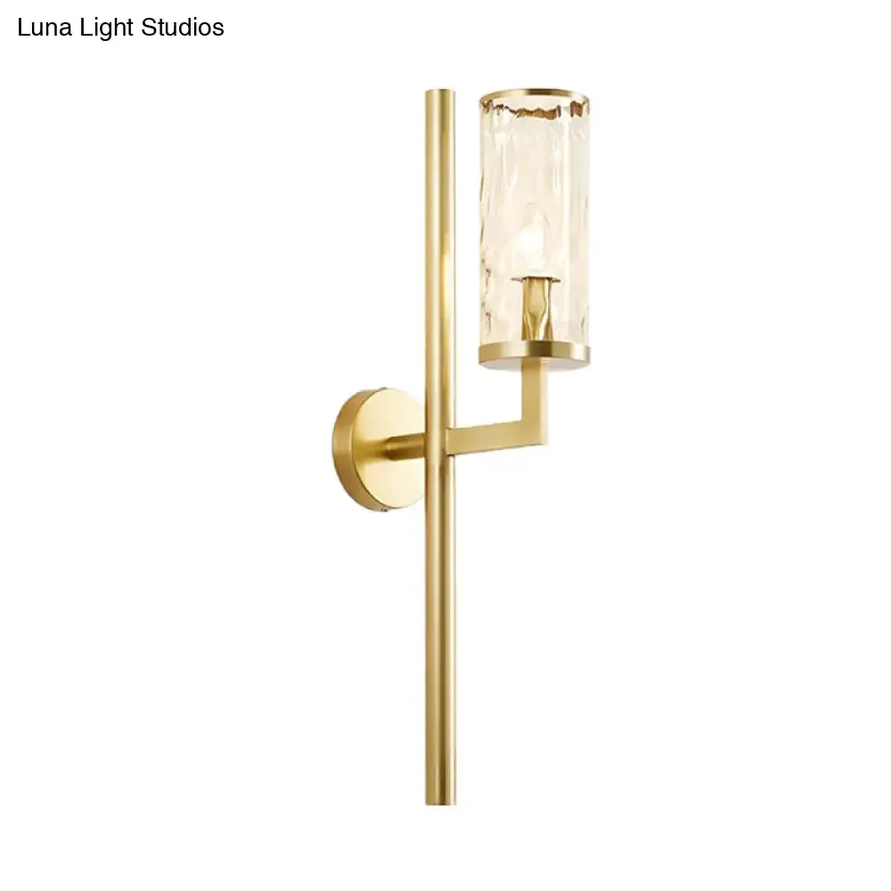 Traditional Dimpled Blown Glass Gold Sconce - Wall Mounted Lighting (1/2 Heads)