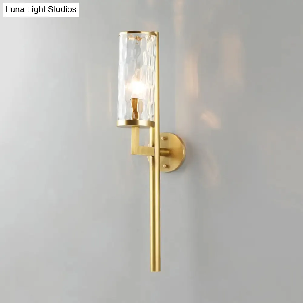 Traditional Dimpled Blown Glass Gold Sconce - Wall Mounted Lighting (1/2 Heads)