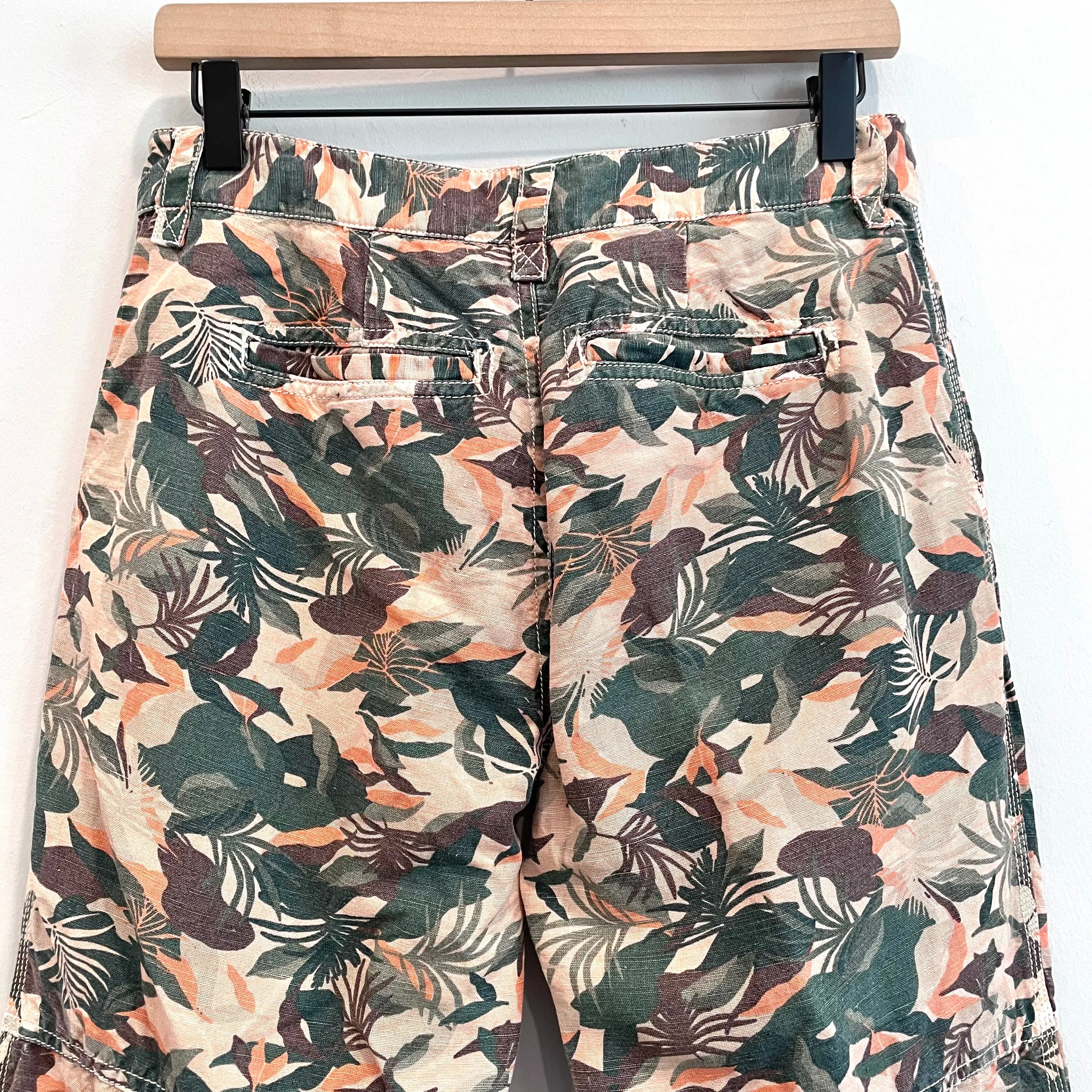 Tropical Cargo Roll Tab Pants