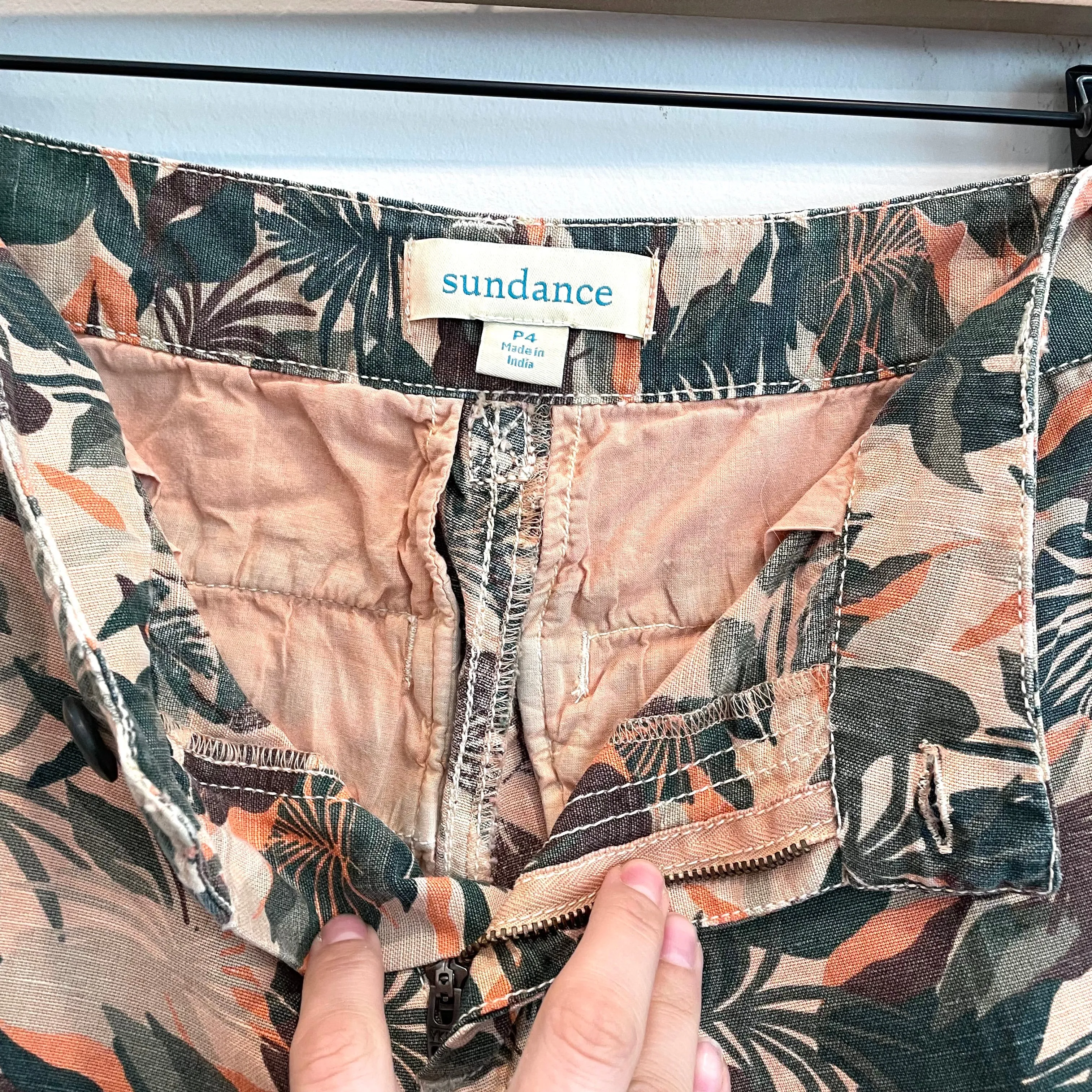 Tropical Cargo Roll Tab Pants