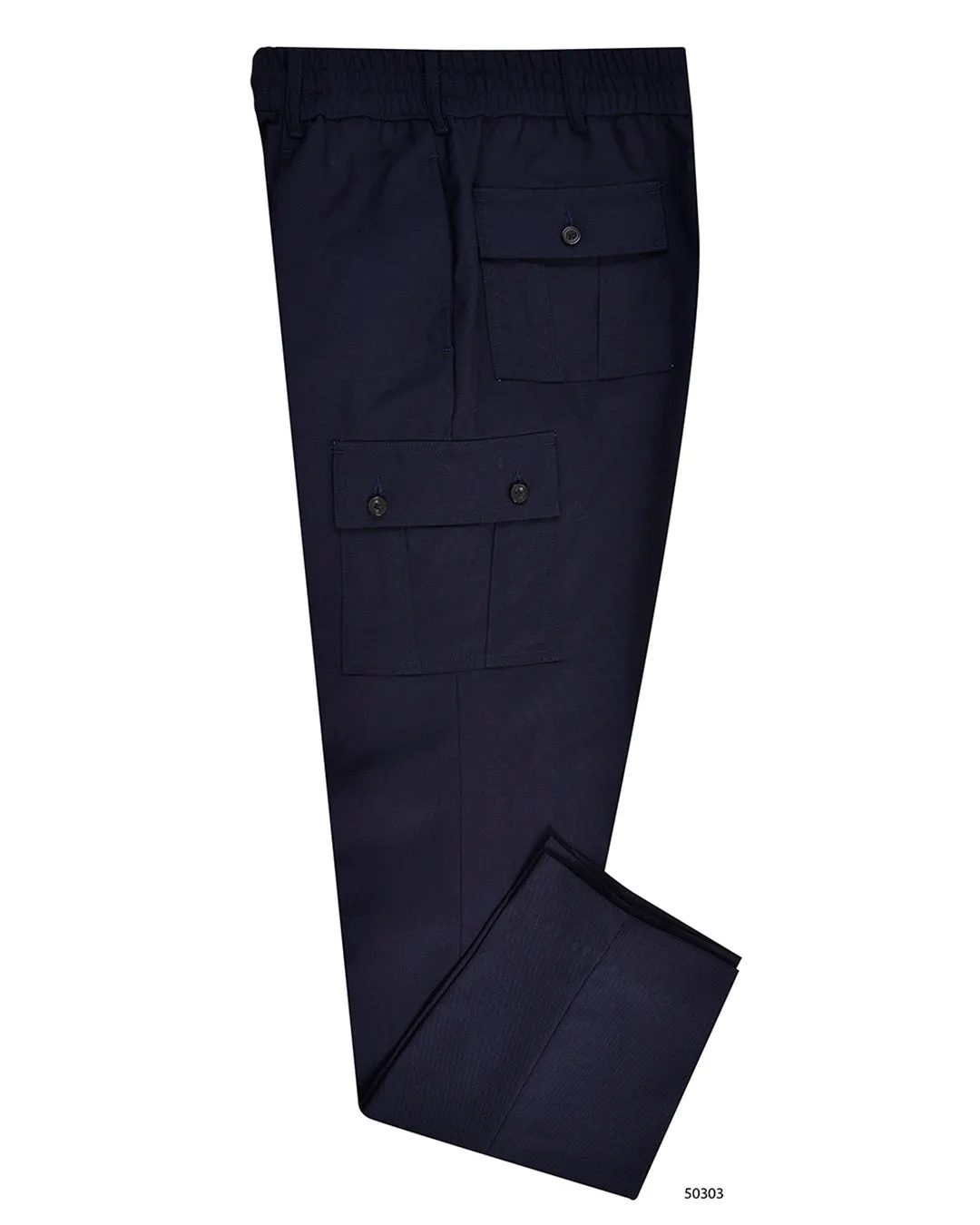 VBC - 4 Ply Tropical Wool: Navy Cargo Pant