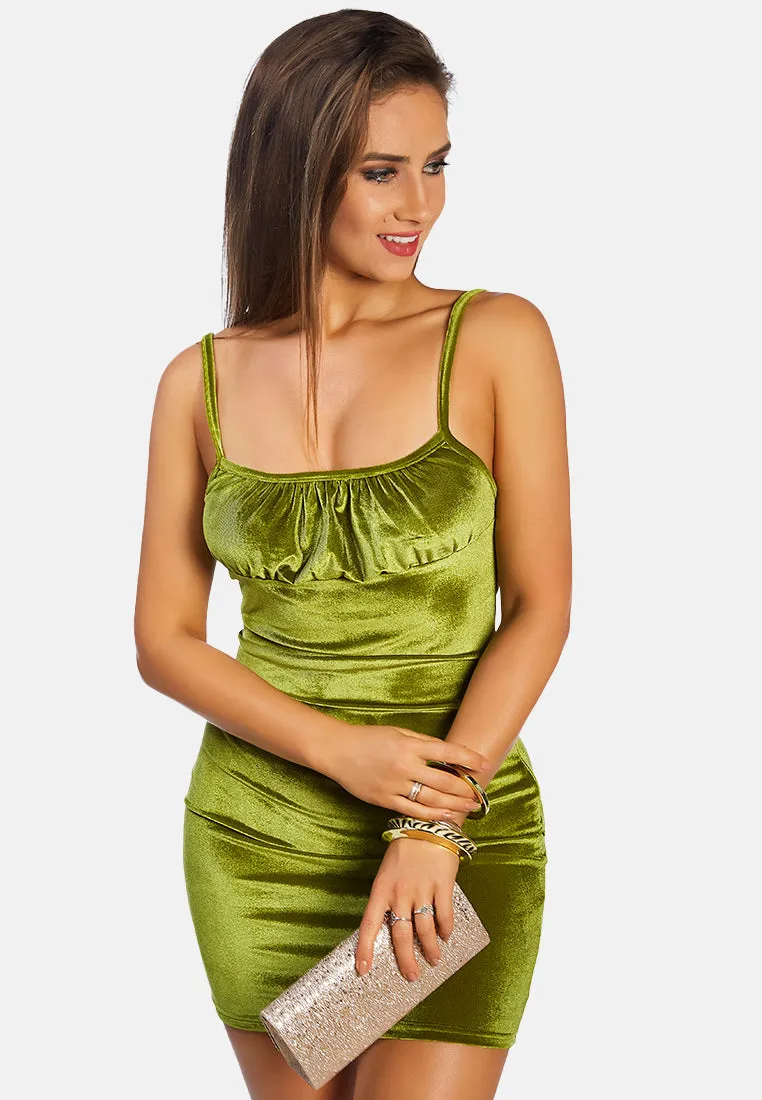 Velvet Mini Bodycon Dress