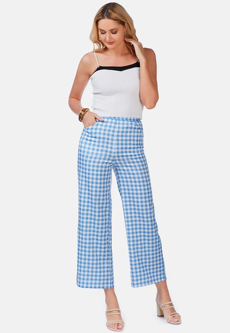 Watercolour Checks Stretchable Pants