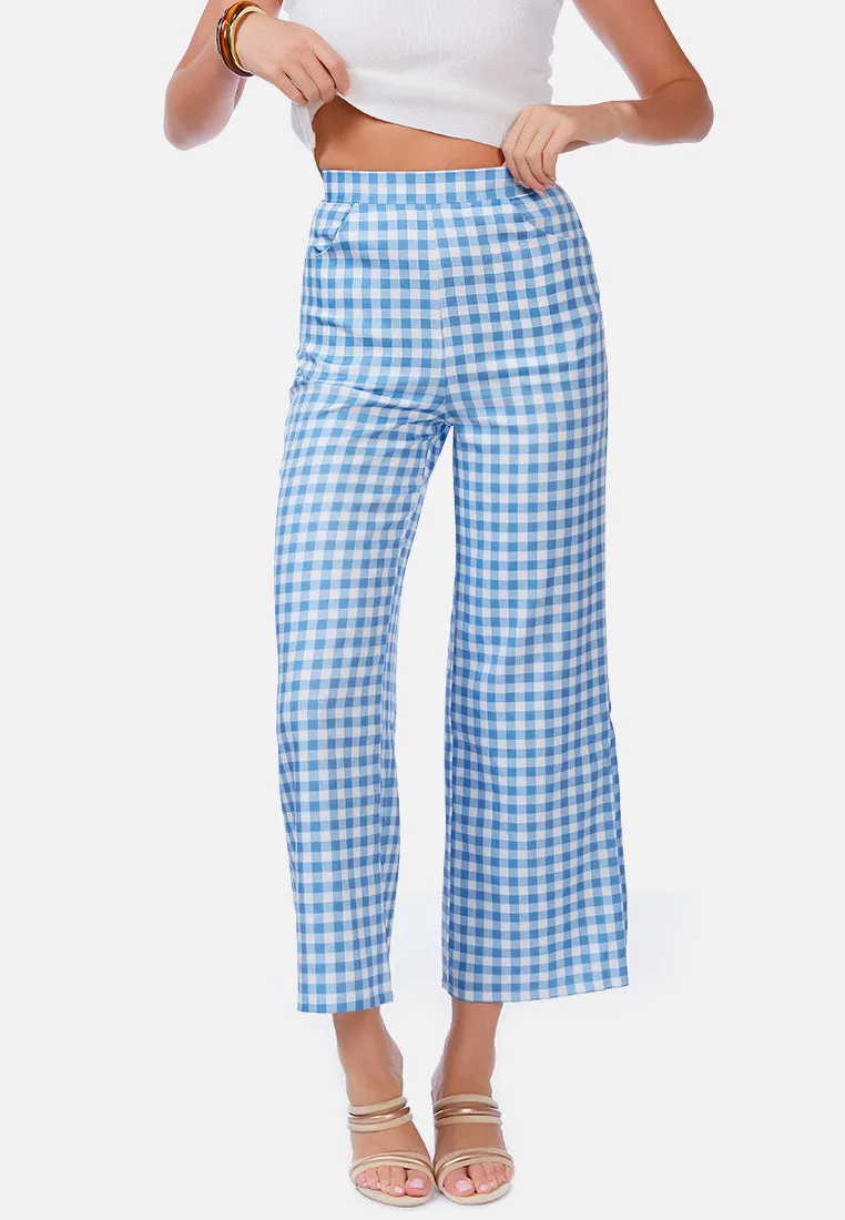 Watercolour Checks Stretchable Pants