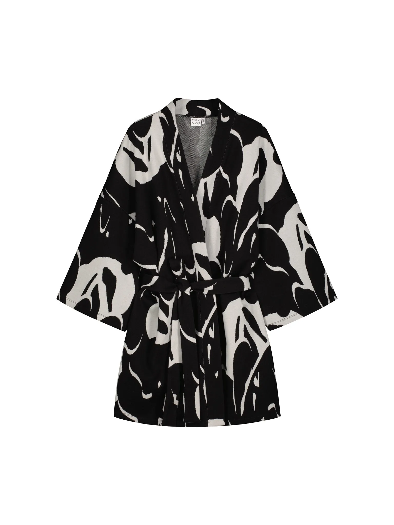 Waving Jacquard Kimono Jacket