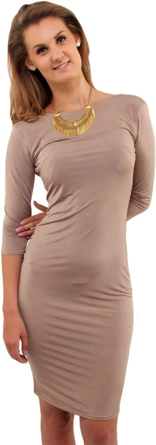 Womens Plain Stretchable Mini Dress